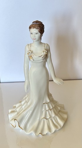 Coalport crystal figurine - crystal, by