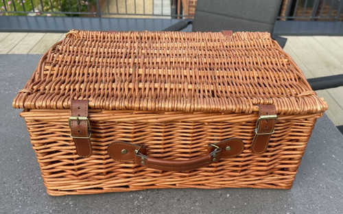 Wicker picnic basket hamper - wicker,