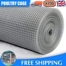 Welded Wire Mesh 1"x1" Galvanised Fence Aviary Rabbit Hutch Chicken Run Coop Pet