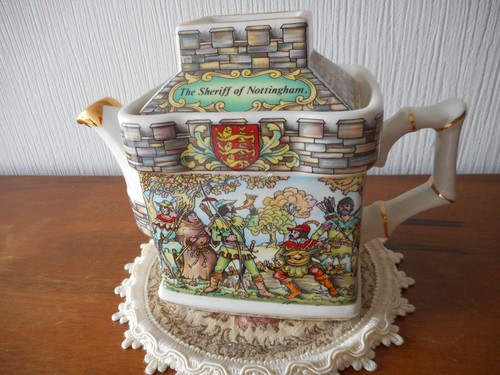 Vintage sadler teapot robin - teapot,