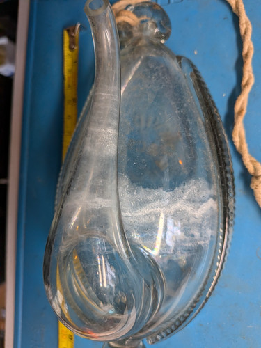 Antique hand blown glass - blown,