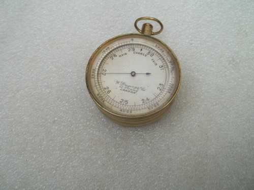 Antique pocket barometer w - pocket,