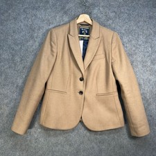 Boden Blazer Jacket Womens Size 12 Beige Wool Moon Tweed Smart Country Hacking