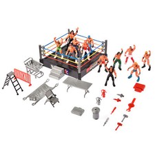Mini Wrestling Figure Playset