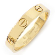 Cartier Ring Love Small Model Wedding Band Vis 750(18K) Yellow Gold #55 US7.25