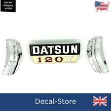 Datsun 120Y B210 Rear & Left Right Side Badge Emblem