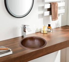 Copper Hammered Round Bath