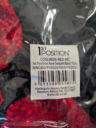 1st position girls red sequin - position,