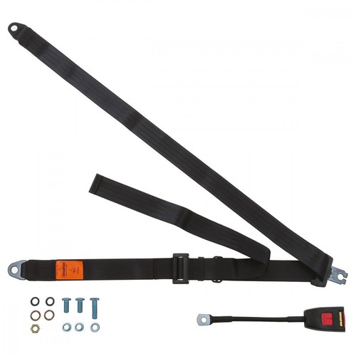 Front static seat belt for - seat,