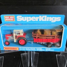 MATCHBOX SUPERKINGS K-35.MASSEY FERGUSON TRACTOR AND TRAILER