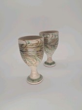 Vintage Skegness Pottery Pair Of Goblets/Vases