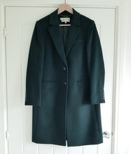 Hobbs Tilda Dark Green Wool Wool Coat Size UK 14 (US 10)  Bottle Green BNWOT