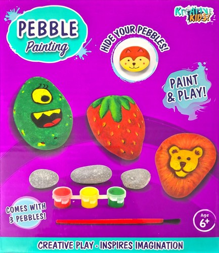 Children pebble painting - painting, set