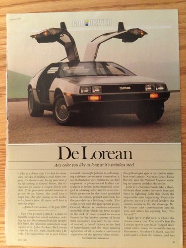 Dmc20 article 1981 lorean - 1981, de