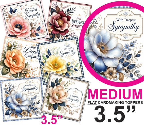 Deepest sympathy card - sympathy, toppers