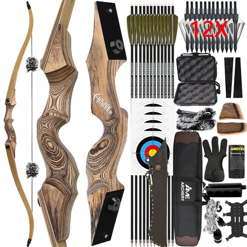 Recurve bow arrows - bow, set