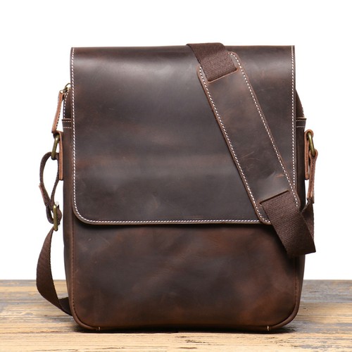 Men leather messenger bag - men’s,