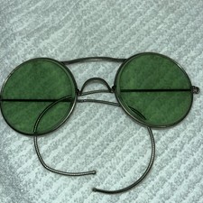 Vtg American Optical AO Co 72 Green Sunglasses Safety Glasses Steampunk 1930's