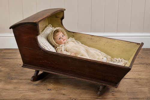 Antique victorian rocking crib - antique,