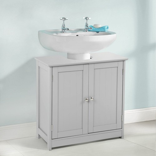 Grey bathroom under - under, sink
