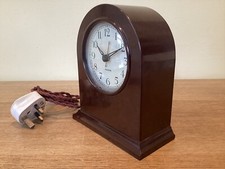 British Sangam Co Ltd Bakelite Mantel Clock - Lovely Condition & Fully Working