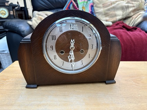 Quality oak mantel - mantel, clock