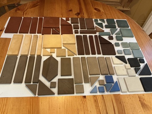 Vintage geometric encaustic - vintage,