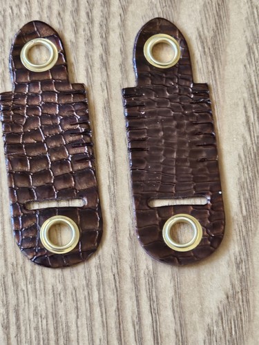 Bronze leather alymeri anklets - leather,