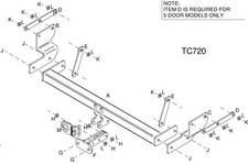 Towtrust Fixed Flange Towbar For Mitsubishi Shogun Pinin SUV 2000 To 2007