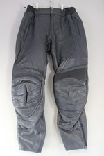 WALLACE SACKS LONDON LEATHER BIKER TROUSERS: WAIST 34-36 INCH/INSIDE LEG 32 INCH