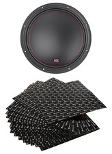 MTX 7512-44 12" 1500w Peak/750w RMS Competition Subwoofer+Vibration Deadener Kit