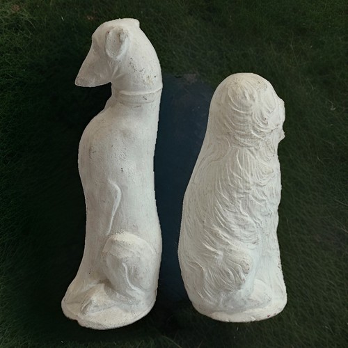 Two painted concrete - concrete, dog