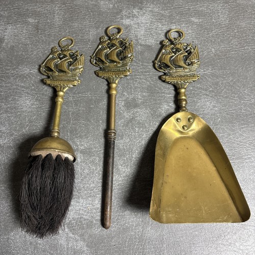 Vintage brass mayflower - mayflower, 3