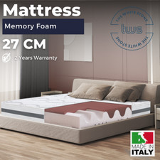 Memory Foam Mattress 27 cm | Ergonomic, Hypoallergenic, Breathable, Orthopaedic