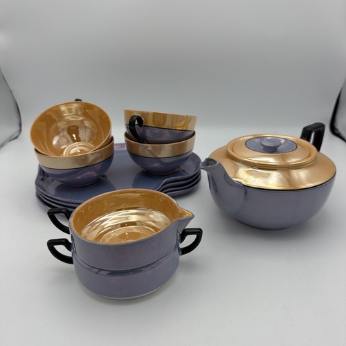 Vintage lusterware tea set - vintage,