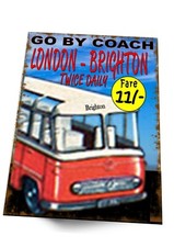 Vintage Coach Holiday Metal