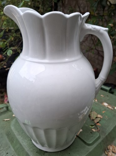 Antique white large jug - antique,