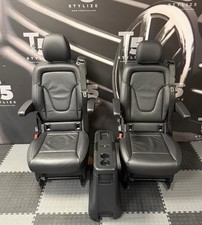 Mercedes AMG V Class Captain Single Seats & Table Black Nappa Leather 2015-2025