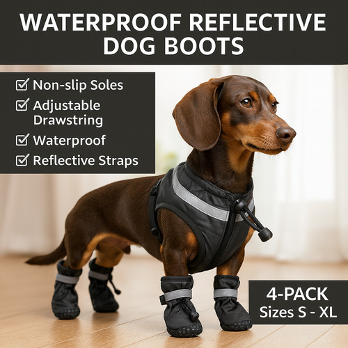 Dog boots waterproof anti slip - boots,
