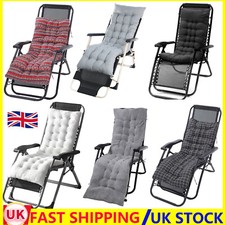 Garden Sun Lounger Replacement Cushion Outdoor Chair Seat Recliner Cotton Pads