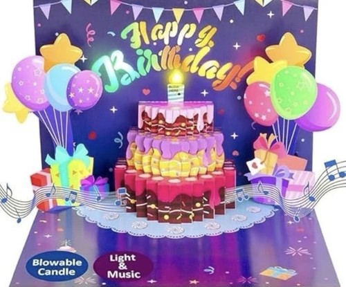 Birthday cards musical pop - birthday's, cards,
