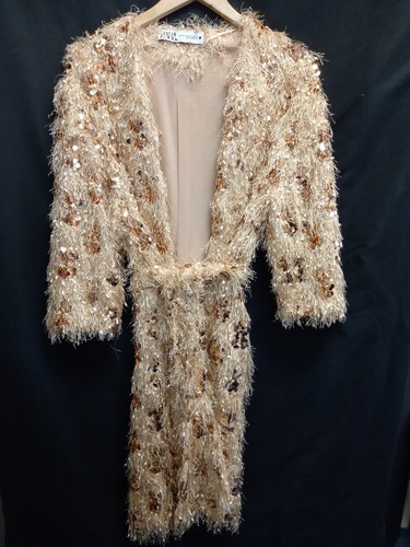 Zara sequinned fringed kimono - zara,
