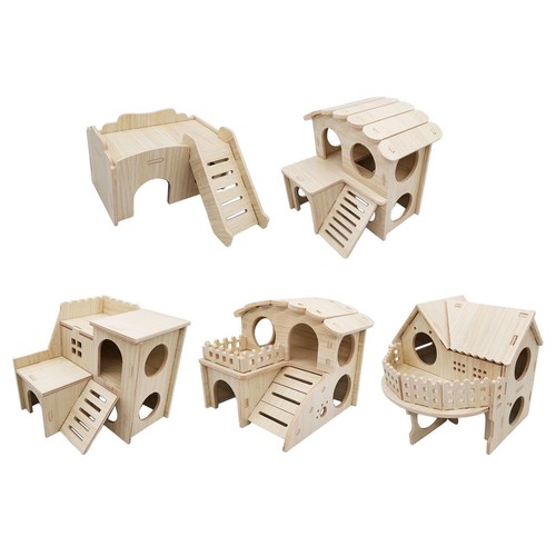 Wooden hamster house hideaway - hamster,