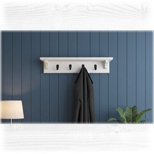 White Wooden Coat Rack with