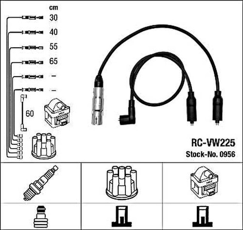 Black ignition cable - cable, kit