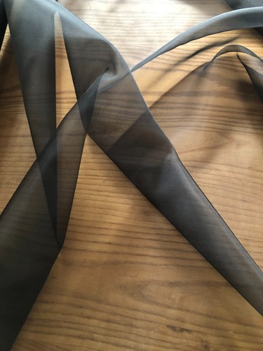 Pure silk organza - 54",, black