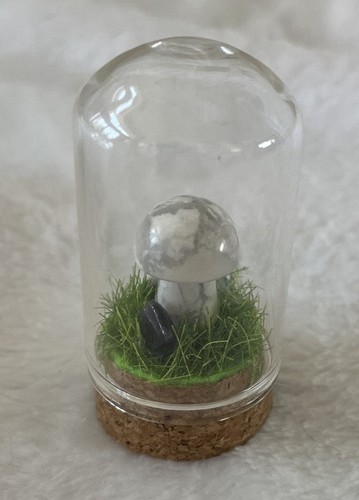 Mini crystal mushroom glass - crystal, in