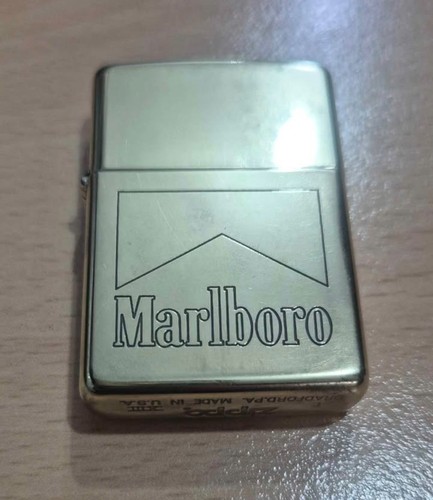 Vintage brass marlboro zippo - vintage,
