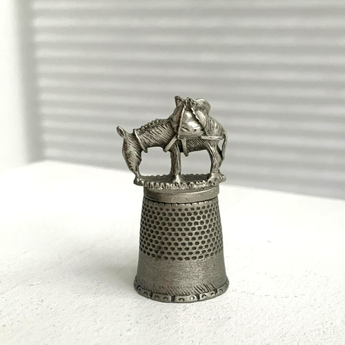 Vintage pewter donkey horse - vintage,