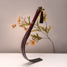 Two Tail LEATHER TAWSE  with Thick Handhold of Jingling Bells(cane)